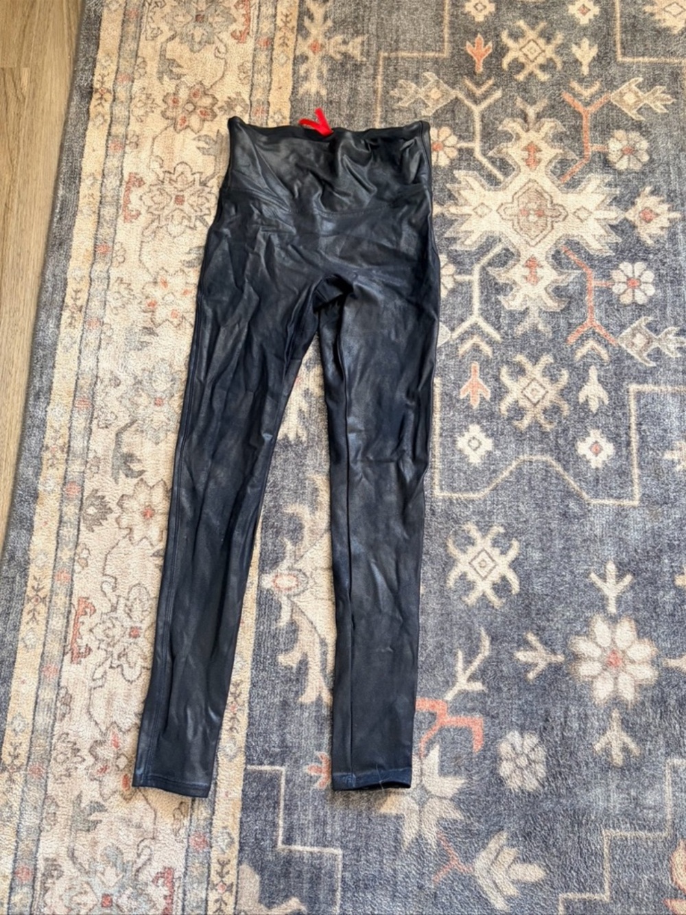 SPANX Black Faux Leather Leggings